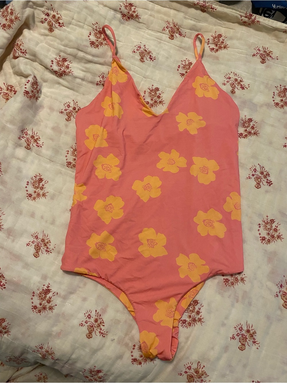 MAI UNDERWEAR collab w/ Aloha Collection Bodysuit , pink and yellow